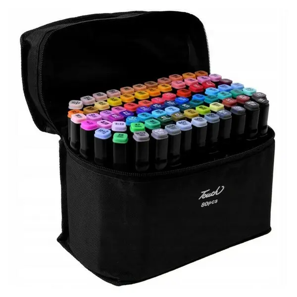 Set 80 carioci, Jokomisiada, ProTone, De colorat, Cu 2 capete, Cu alcool, Cu multiple culori, 3 ani+, Multicolor