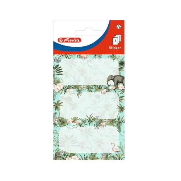 Set 9 etichete scolare, Herlitz, Tropical