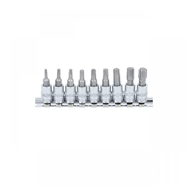 Set 9 varfuri imbus antrenare 1/4" (capete chei tubulare), torx T10-T50, BGS