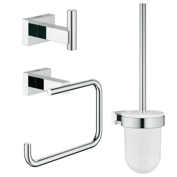 Set accesorii 3 in 1 City restroom Grohe Essentials Cube