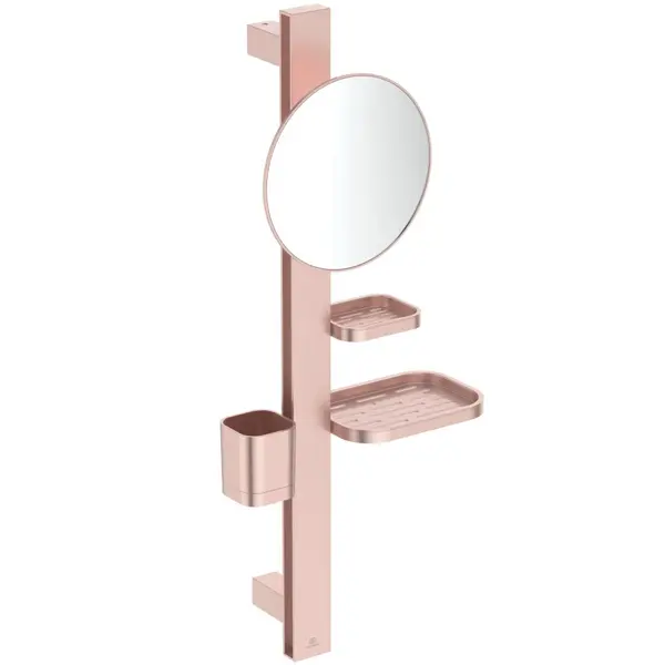 Set accesorii baie pentru lavoar Ideal Standard Alu+ rose mat 70 cm, oglinda mobila
