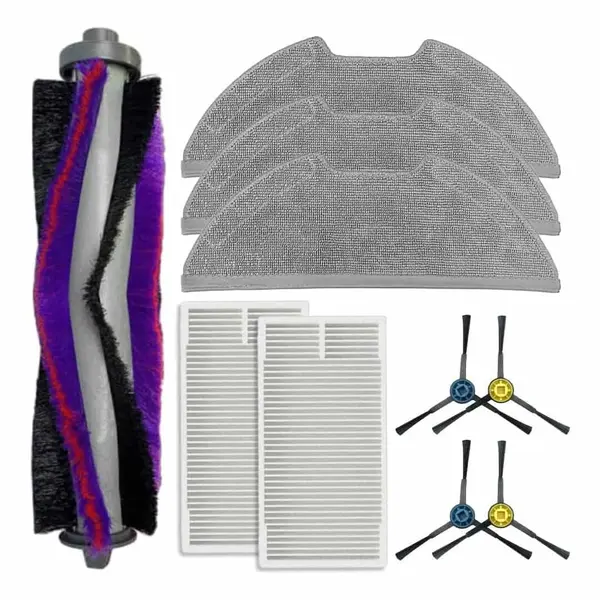 Set accesorii PAA-home compatibile cu aspiratorul Eureka NERE10s E10S,E20 Plus, filtru 2 buc, perie tambur 1 buc, perie laterala 4 buc, lavete microf
