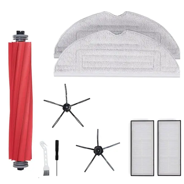 Set accesorii PAA-home compatibile cu aspiratorul Roborock S7 Pro Ultra , filtru 2 buc, perie tambur 1 buc, perie laterala neagra 2 buc, lavete microf