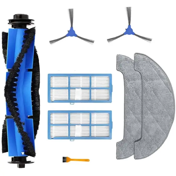 Set accesorii PAA-home compatibile cu aspiratorul robot Ultenic D5s Pro, Ultenic D5s Pro+, 1 perie centrala, 2 lavete, 2 perii laterale, 2 filtre si p