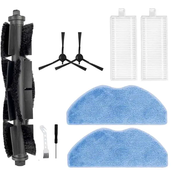 Set accesorii PAA-home compatibile cu Beko VRR60314, VRR84314, contine 1 perie centrala, 2 filtre, 2 perii laterale negre si 2 lavete si unelte curata