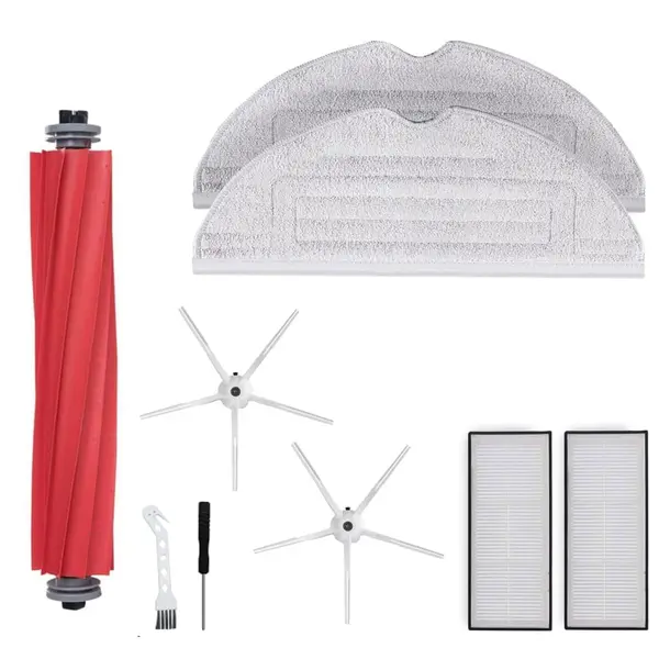 Set accesorii PAA-home compatibile Roborock S7 MaxV , filtru 2 buc, perie tambur 1 buc, perie laterala alba 2 buc, lavete microfibra 2 buc,1 set unel