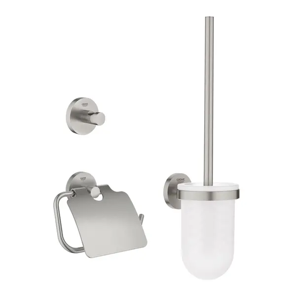 Set accesorii WC 3 in 1 Grohe Essentials 40407DC1, Crom