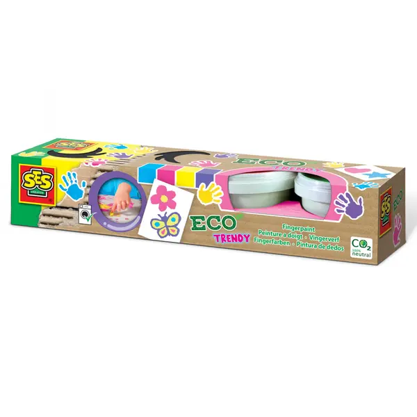 Set acuarele pentru degete 4 culori ECO nuante de fete, +2 ani