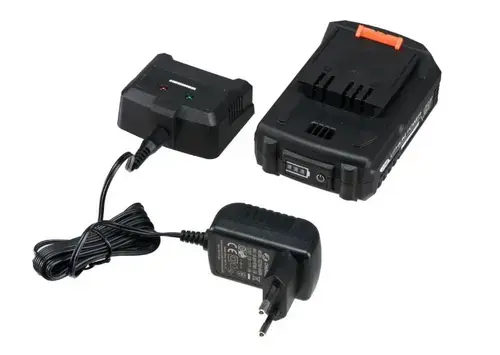 Set acumulator 2.0 Ah si incarcator 0.5 Ah, Heinner HR-LPBI001, compatibil cu toate sculele electrice din gama One Power by Heinner (Negru)