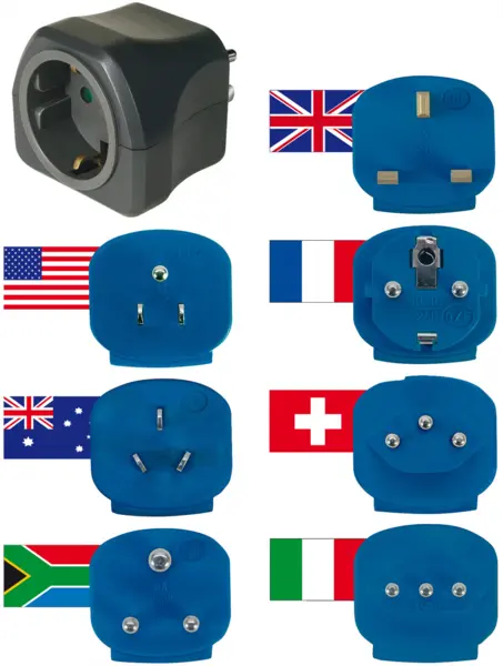 set adaptor pentru priza brennenstuhl 7 in1, universal peste 150 de tari