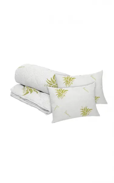 Set Aloe Vera Essence, 2 perne microfibra 50x70 cm si pilota matlasata