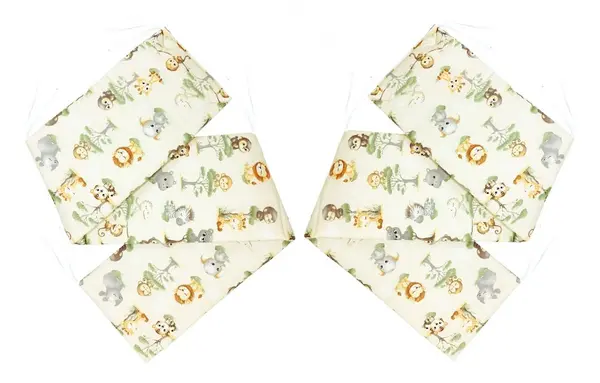 Set aparatori laterale pentru patut 120 x 60 cm Monkey