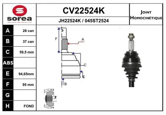 Set articulatie, planetara EAI CV22524K
