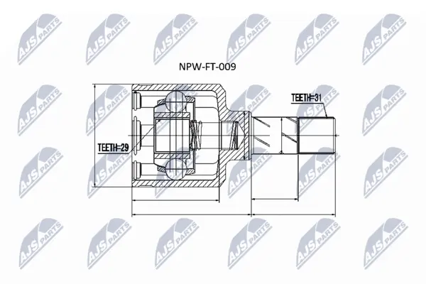 Set articulatie, planetara NTY NPW-FT-009