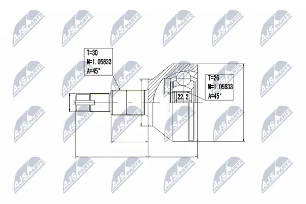 Set articulatie, planetara NTY NPZ-AR-014