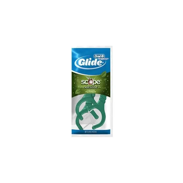 Set Ata Dentara, Crest, Oral-B, Glide, Scope Outlast, Tip Scobitoare, Cerata, Fibra Rezistenta, Aroma Menta, 3 buc