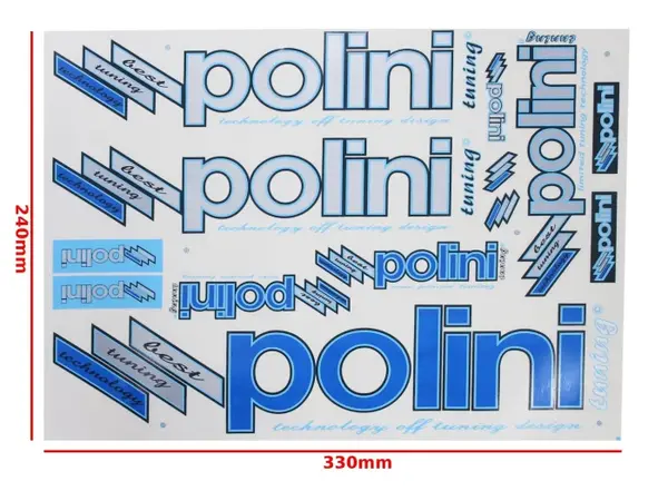 Set autocolante Polini, culoare albastru