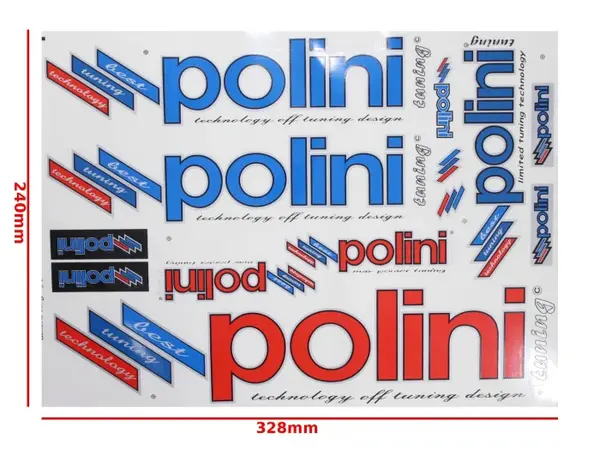 Set autocolante Polini, culoare albastru rosu