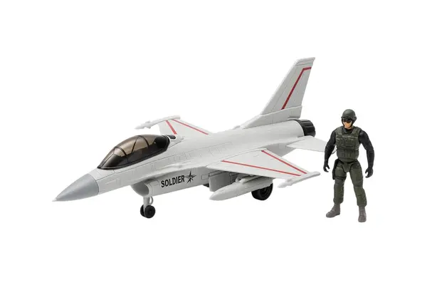 Set avion militar cu soldat si accesorii Special Combat - jucarie copii 3+