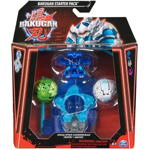 Set Bakugan Starter Pack - Hammerhead, Ventri, Smoke