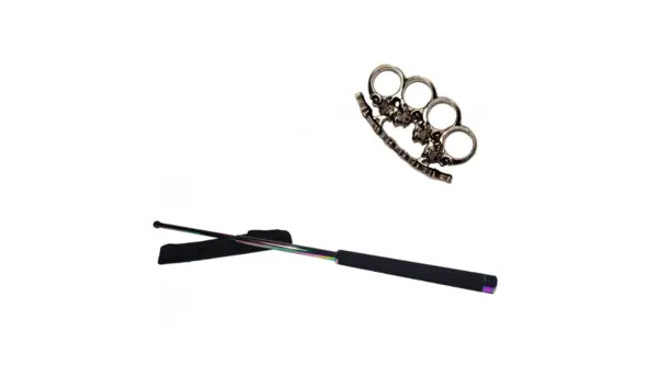 Set baston telescopic 66 cm + pumnal craniu