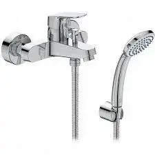 Set baterie cada cu dus, cu baterie, para si furtun, crom lucios, Ideal Standard CeraFlex