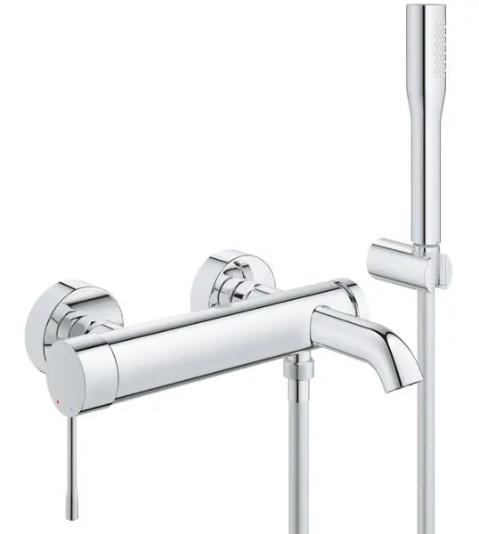 Set baterie cada Grohe Essence 25249001, 1/2 inch, diverter, set dus, 1 functie, Crom