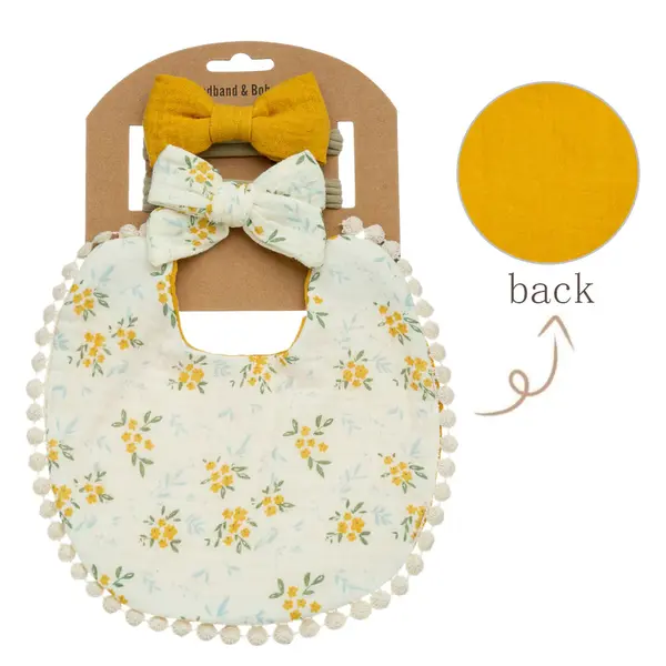 Set Baveta Reversibila Si 2 Bentite pentru Copii - Alb Gaben