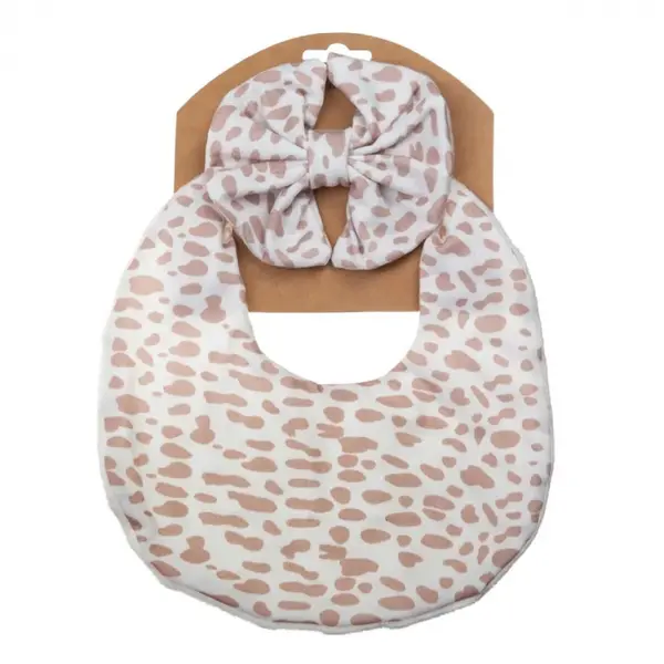 Set Baveta Reversibila Si Bentita pentru Copii - Alb Crem