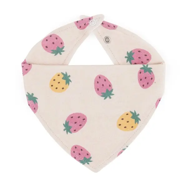 Set bavete bandana PetiteMars Luke BejRoz, 2 bucati, bumbac natural, reglabila cu capse, 3 luni+