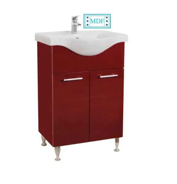 Set Baza front MDF si Lavoar seria 153, 55 cm, bordo