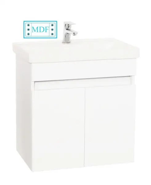 Set Baza front MDF si Lavoar seria 286, suspendata, 60 cm, alb