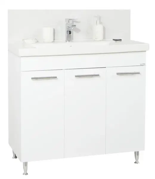 Set Baza front MDF si Lavoar seria 754, 80 cm, alb