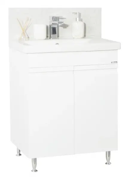 Set Baza front MDF si Lavoar seria 786, 65 cm, alb