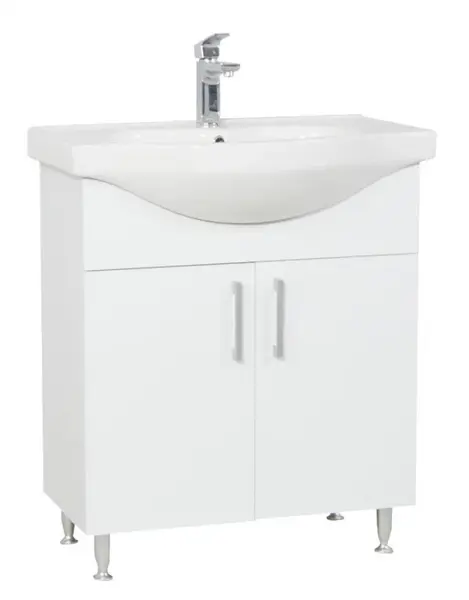 Set Baza si Lavoar seria 001, eco, 70 cm, alb