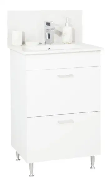 Set Baza si Lavoar, seria 067, cu sertare, 50 cm, alb