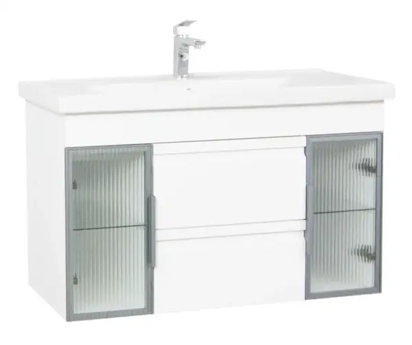 Set Baza si Lavoar, seria 758, 100 cm, alb