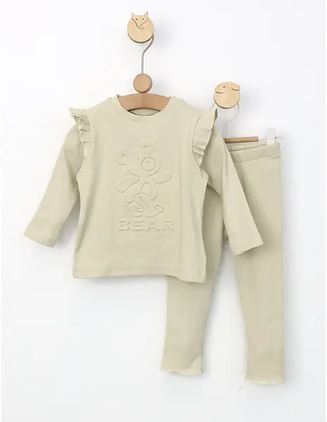 Set Bear fetite 2 piese ecru