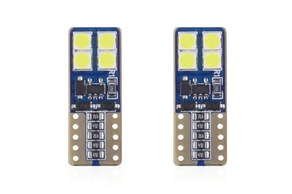Set becuri auto cu LED CANBUS T10e W5W 8 SMD Alb 12/24V