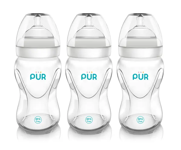 Set Biberoane cu gura larga Advanced Plus, 3x250ml, PUR