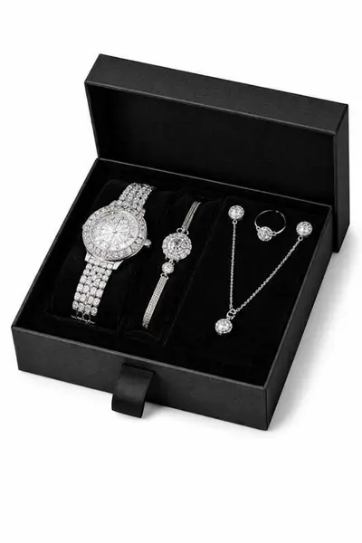 Set Bijuterii Femei cu Ceas Elegant