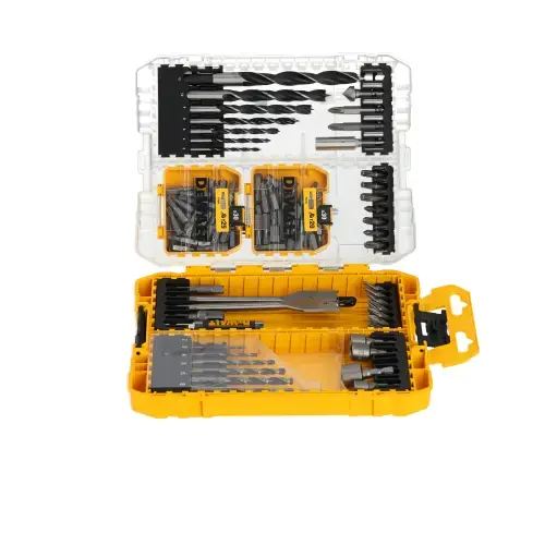 Set biti si burghie DeWALT DT70785, 100 piese, pentru surubelnita si bormasina, durabilitate ridicata, cutie depozitare inclusa