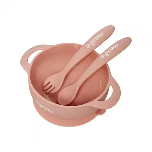 Set bol si lingurita silicon U-Grow UG-SET11PK