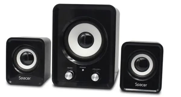 Set boxe PC 2.1 6W + 5W, negre, Spacer SPB-807-BK