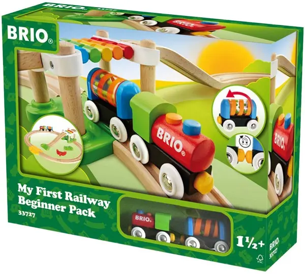 Set Brio My First Railway - Pentru incepatori, 18 piese