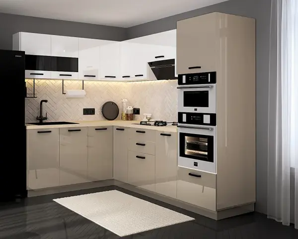 Set Bucatarie Daria Colt V1 Alb Cappuccino
