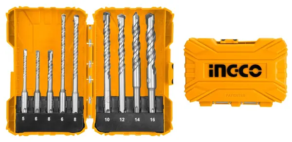 Set Burghie SDS PLUS Beton 9pcs INGCO AKDL30901