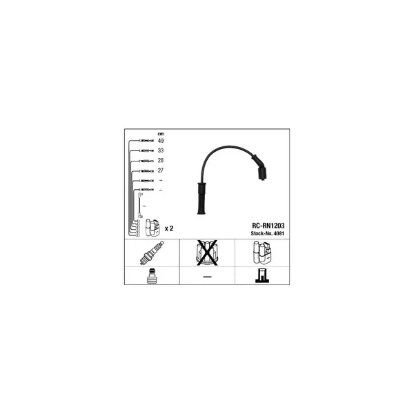Set cablaj aprinder NGK 4081