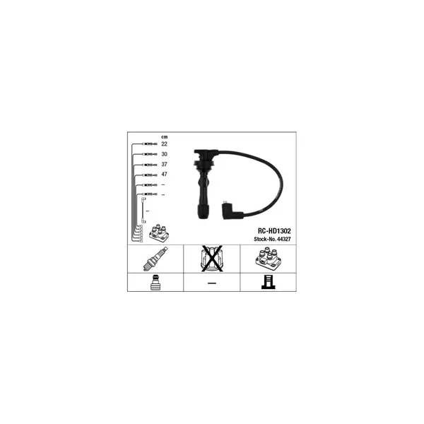 Set cablaj aprinder NGK 44327