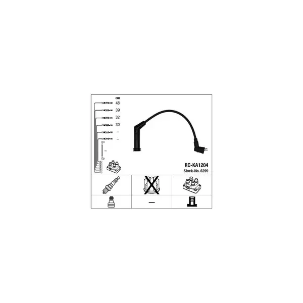 Set cablaj aprinder NGK 6299